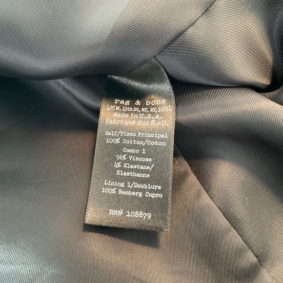 Rag & Bone Viscose Navy Blazer size S - Picture 7 of 7